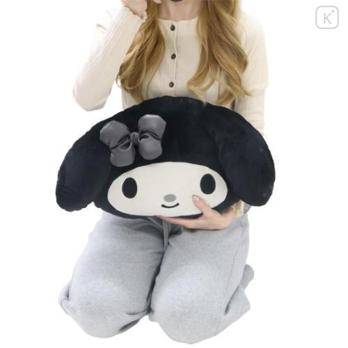 Japan Sanrio Die-cut Cushion - My Melody : Face Monochrome - 4