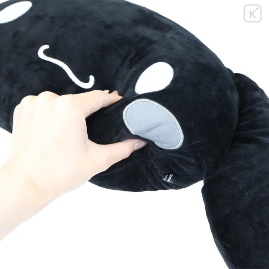 Japan Sanrio Die-cut Cushion - Cinnamoroll : Face Monochrome - 3
