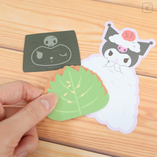 Japan Sanrio Memo Pad - Kuromi : Hidden Happy Picnic Bento Style - 3