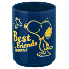 Japan Peanuts Japanese Tea Cup - Snoopy & Woodstock : Best Friends Forever Navy