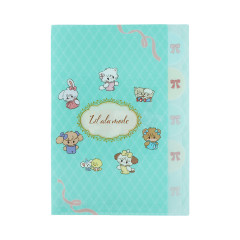 Japan Mikko Illustrations 5 Pockets A4 Index File Holder - Lil ala mode Turquoise