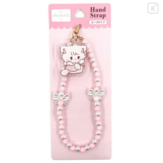 Japan Sanrio Beaded Phone Charm Hand Strap - Lil ala mode Mousse - 1
