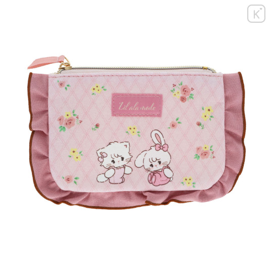 Japan Mikko Illustrations Frill Cosmetic Pouch - Lil ala mode Mousse & Cammy - 1