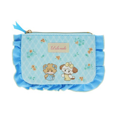 Japan Mikko Illustrations Frill Cosmetic Pouch - Lil ala mode Souffle & Latte