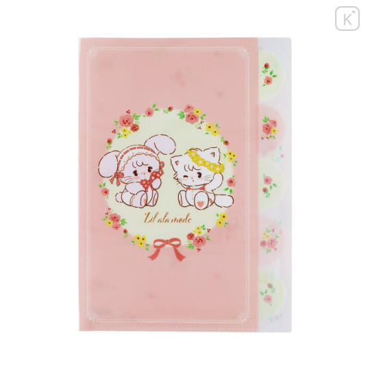 Japan Mikko Illustrations 5 Pockets A4 Index File Holder - Lil ala mode Mousse & Cammy - 1