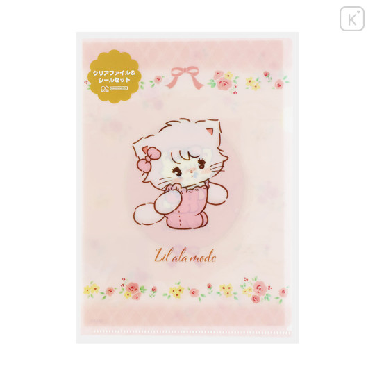 Japan Mikko Illustrations A5 File Holder with Sticker Set - Lil ala mode Mousse - 1