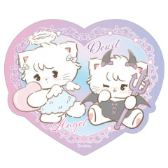 Japan Mikko Illustrations Large Vinyl Hologram Sticker - Lil ala mode Mousse Angel & Devil