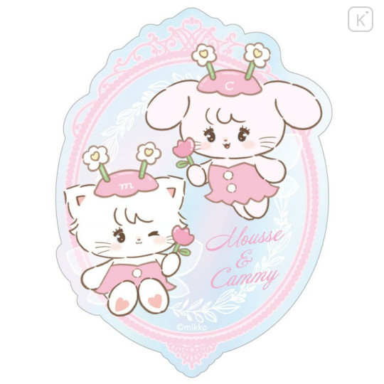 Japan Mikko Illustrations Large Vinyl Hologram Sticker - Lil ala mode Mousse & Cammy Flower Fairy - 1