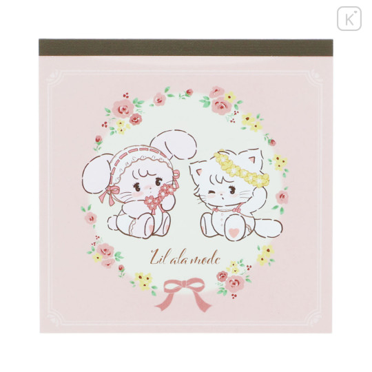 Japan Mikko Illustrations Square Memo - Lil ala mode Mousse & Cammy - 1