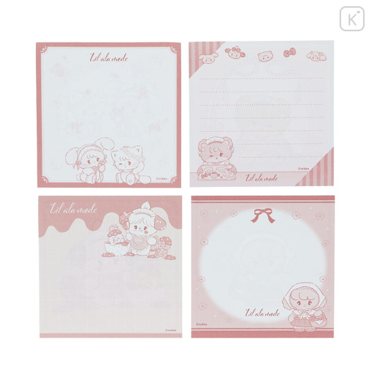 Japan Mikko Illustrations Square Memo - Lil ala mode Mousse & Cammy - 3