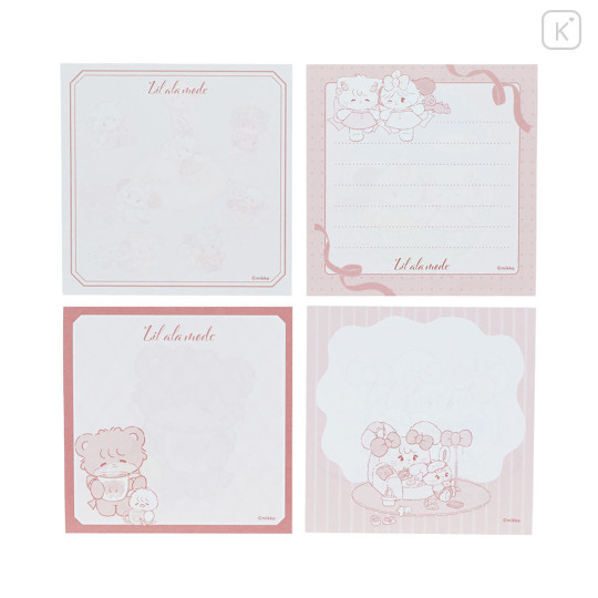 Japan Mikko Illustrations Square Memo - Lil ala mode Turquoise - 3