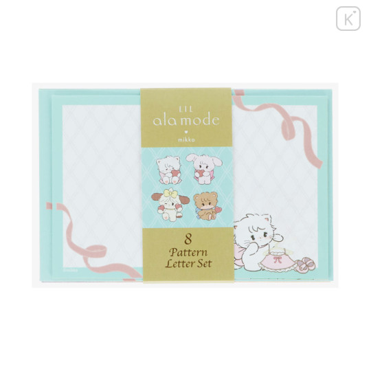 Japan Mikko Illustrations Mini Letter Set - Lil ala mode Light Blue - 1