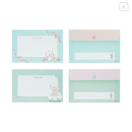 Japan Mikko Illustrations Mini Letter Set - Lil ala mode Light Blue - 6