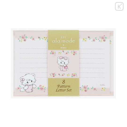 Japan Mikko Illustrations Mini Letter Set - Lil ala mode Pink - 1