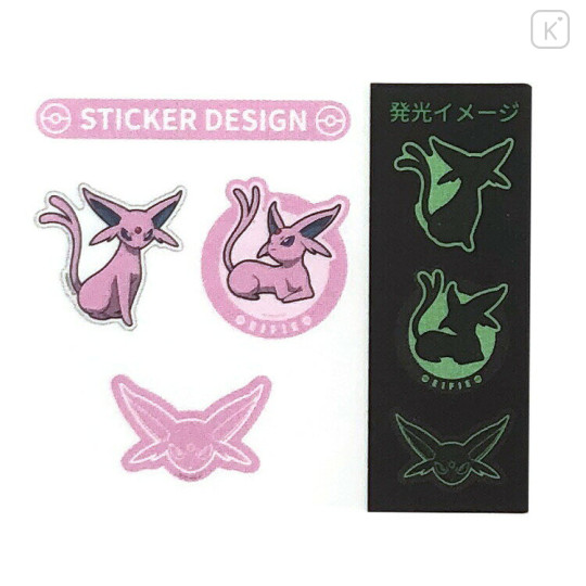 Japan Pokemon Luminous Phone Sticker Pack - Espeon - 2