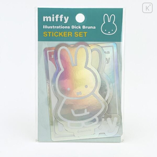 Japan Miffy Hologram Sticker Set - Miffy : Aurora Mint - 1