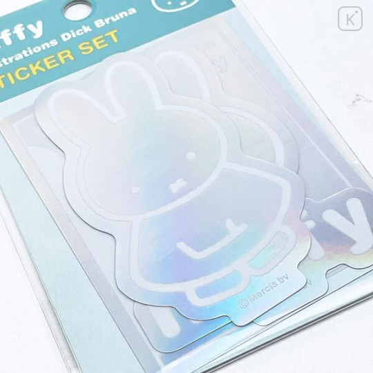 Japan Miffy Hologram Sticker Set - Miffy : Aurora Mint - 3