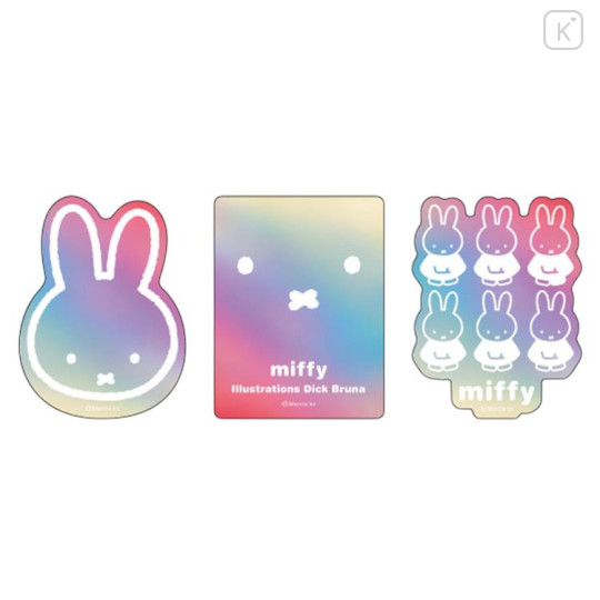 Japan Miffy Hologram Sticker Set - Miffy : Aurora Pink - 2