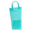 Japan Peanuts Rootote Clear PVC Portable Umbrella Pouch - Snoopy & Woodstock : Turquoise Waterproof Sleeve for Tote Bag Handle - 1