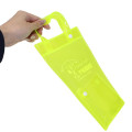 Japan Peanuts Rootote Clear PVC Portable Umbrella Pouch - Snoopy & Woodstock : Neon Yellow Waterproof Sleeve for Tote Bag Handle - 2
