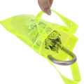 Japan Peanuts Rootote Clear PVC Portable Umbrella Pouch - Snoopy & Woodstock : Neon Yellow Waterproof Sleeve for Tote Bag Handle - 3