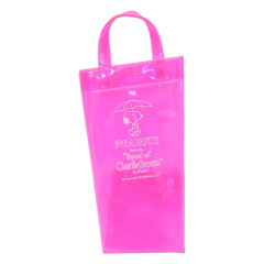 Japan Peanuts Rootote Clear PVC Portable Umbrella Pouch - Snoopy & Woodstock : Neon Pink Waterproof Sleeve for Tote Bag Handle