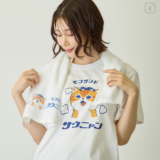 Japan Mofusand Hot Spring Towel - Sauna Cat White - 4