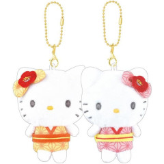 Japan Sanrio Magnetic Mascot Keychain - Hello Kitty & Hello Mimmy : Japanese Style