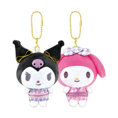 Japan Sanrio Magnetic Mascot Keychain - Kuromi & My Melody : Japanese Style