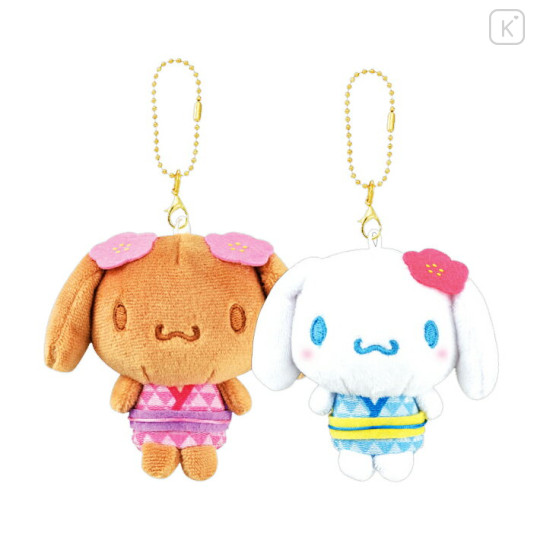 Japan Sanrio Magnetic Mascot Keychain - Cinnamoroll & Mocha : Japanese Style - 1