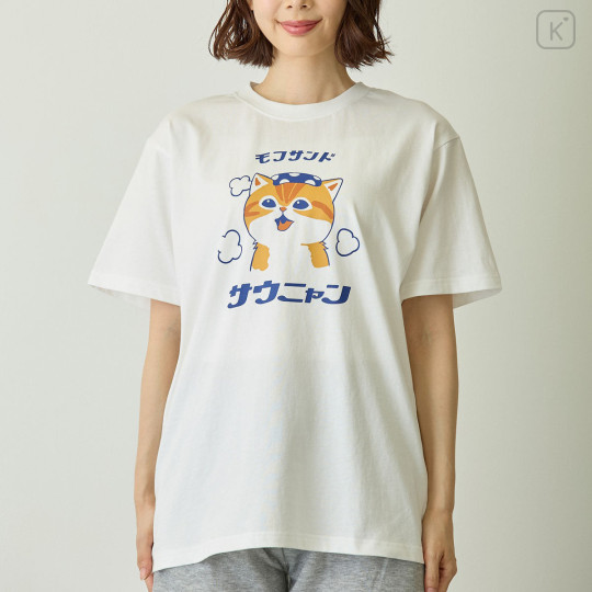 Japan Mofusand T-shirt (L) - Sauna Cat White - 8