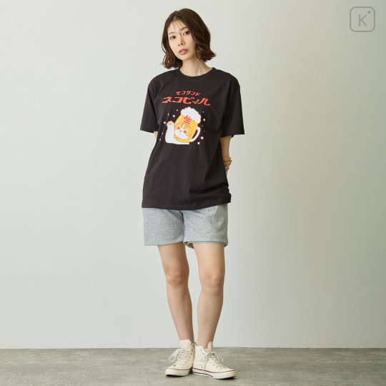 Japan Mofusand T-shirt (L) - Beer Cat Black - 5