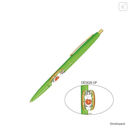 Japan Mofusand Clic Gold Ballpoint Pen - Mofumofu Bakery Green - 1