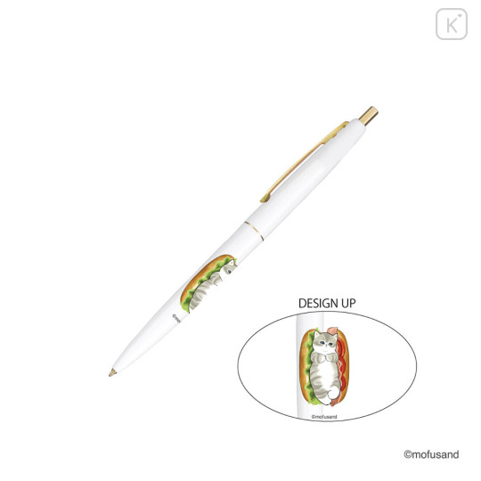 Japan Mofusand Clic Gold Ballpoint Pen - Mofumofu Bakery White - 1