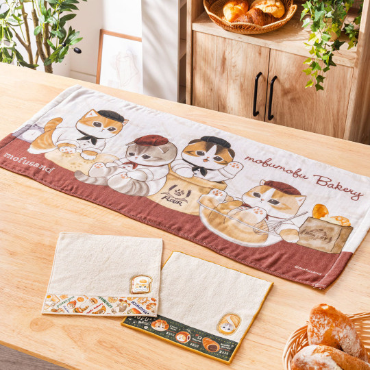 Japan Mofusand Hand Towel - Mofumofu Bakery French Bread - 2