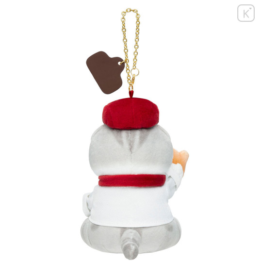 Japan Mofusand Mascot Keychain - Mofumofu Bakery Baker Cat Gray & White - 5