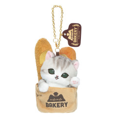 Japan Mofusand Mascot Keychain - Mofumofu Bakery Bread Bag Meow