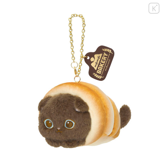Japan Mofusand Mascot Keychain - Mofumofu Bakery Chocolate Cornet Meow - 4