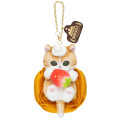 Japan Mofusand Mascot Keychain - Mofumofu Bakery Danish Meow Strawberry - 1