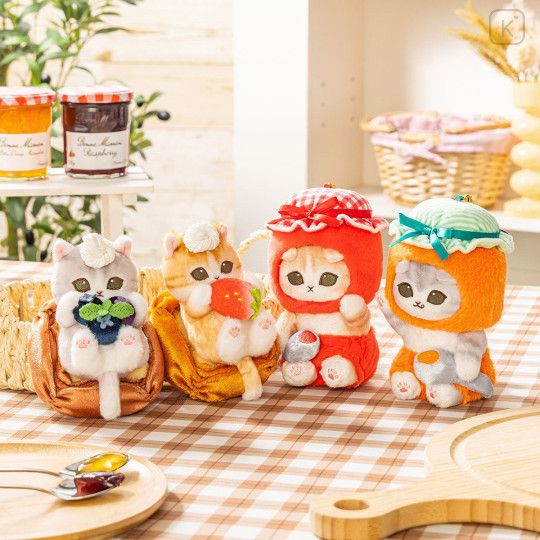 Japan Mofusand Mascot Keychain - Mofumofu Bakery Danish Meow Strawberry - 3