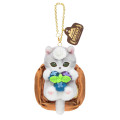 Japan Mofusand Mascot Keychain - Mofumofu Bakery Danish Meow Blueberry - 4