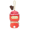 Japan Mofusand Mascot Keychain - Mofumofu Bakery Jam Meow Strawberry - 5