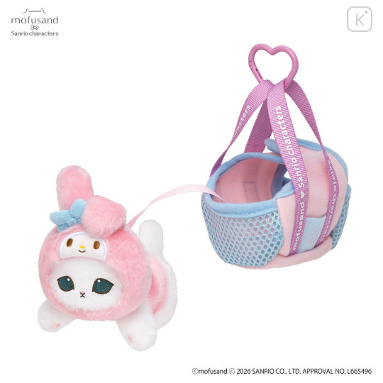 Japan Mofusand × Sanrio Cat Mascot in Outing Bag - My Melody - 3