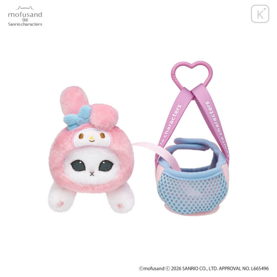 Japan Mofusand × Sanrio Cat Mascot in Outing Bag - My Melody - 4