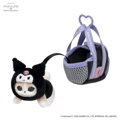 Japan Mofusand × Sanrio Cat Mascot in Outing Bag - Kuromi