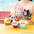 Japan Mofusand × Sanrio Cat Mascot in Outing Bag - Kuromi - 2