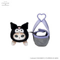 Japan Mofusand × Sanrio Cat Mascot in Outing Bag - Kuromi - 4