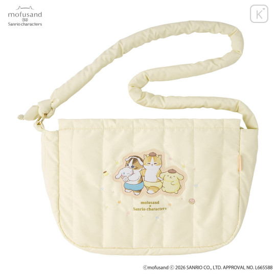 Japan Mofusand × Sanrio Fluffy Quilted Bag - Cinnamoroll & Pompompurin - 7