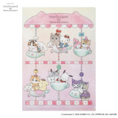 Japan Mofusand × Sanrio A4 Hologram Clear File - Merry Go Round