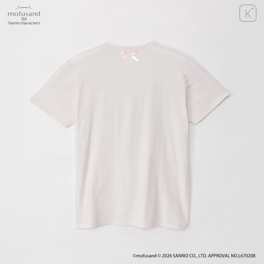 Japan Mofusand × Sanrio T-shirt (M) - Cloud Ferris Wheel Pale Pink - 4